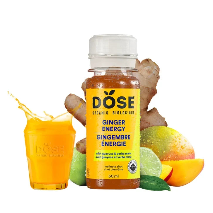 DOSE Organic Ginger Daily Booster Shots, Variety Pack, 48 × 60 mL (2 fl oz)