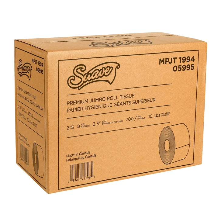 Suave 2-ply Jumbo Bath Tissue, 9 cm × 213 m, 8-pack