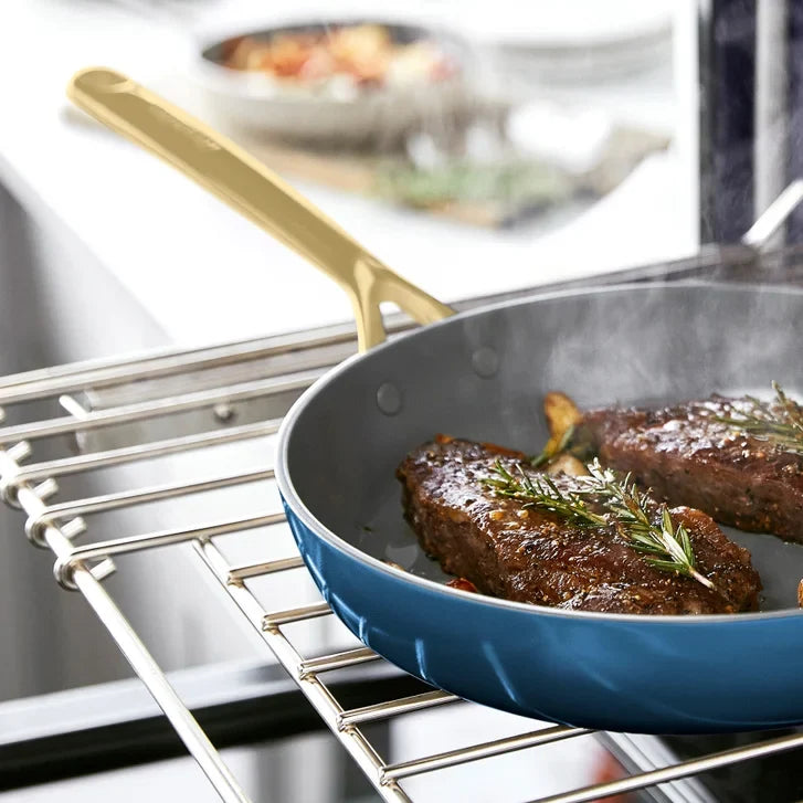 GreenPan GP5 Ceramic Non-Stick Cookware set with Gold Handles, 15-pieces