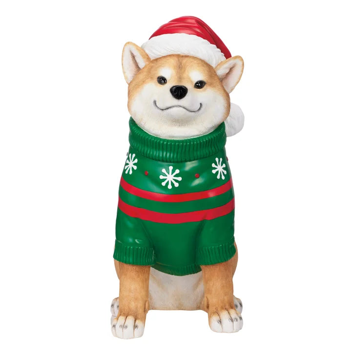 64.5 cm (25.4 in.) Christmas Shiba Dog Greeter