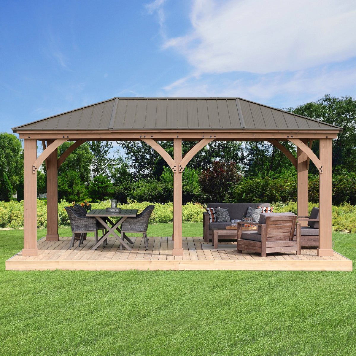 Yardistry Gazebo 12 ft. × 20 ft. with Aluminium Roof