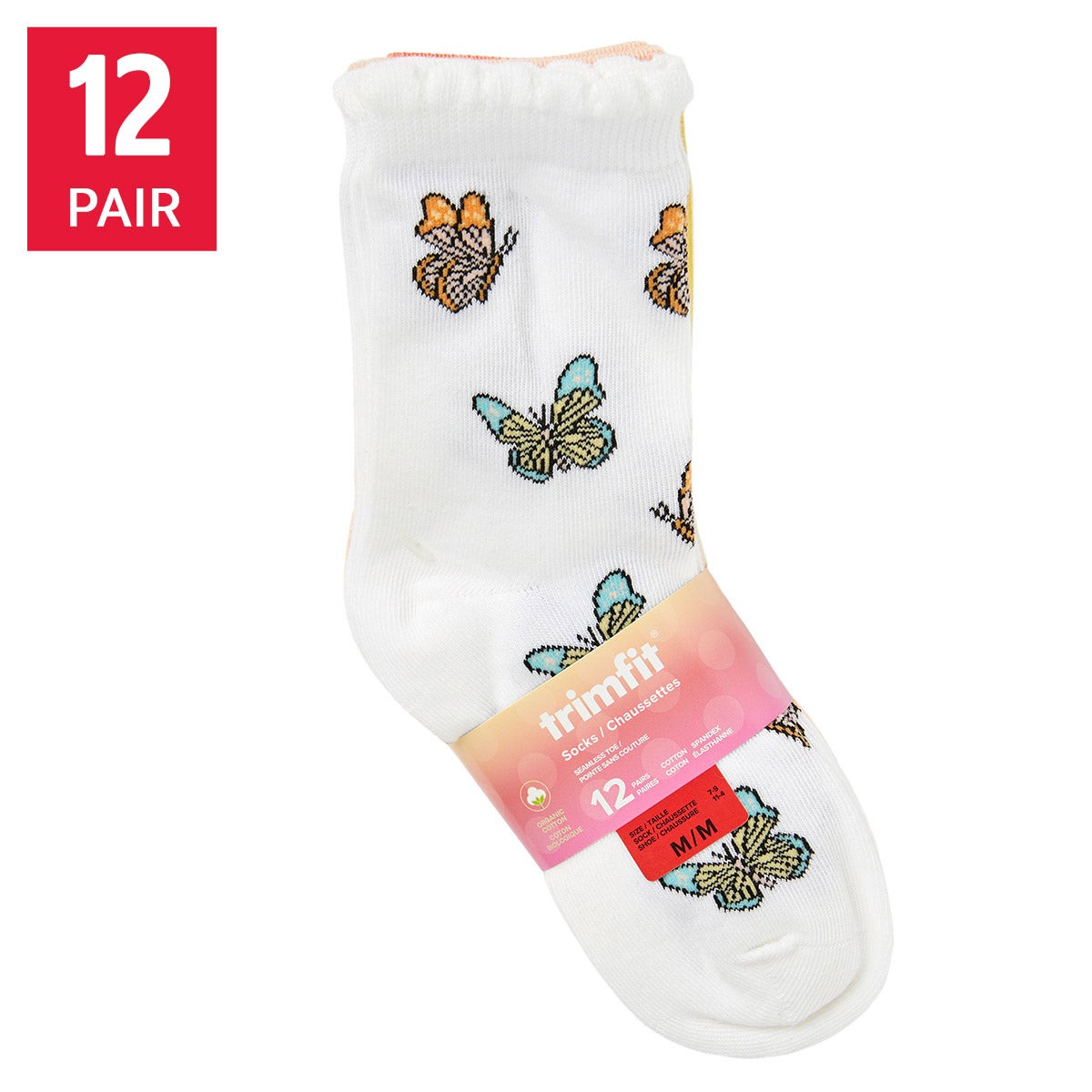 Trimfit Girls Socks, 12-Pair