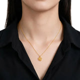 Flower Pendant in 24-kt Yellow Gold