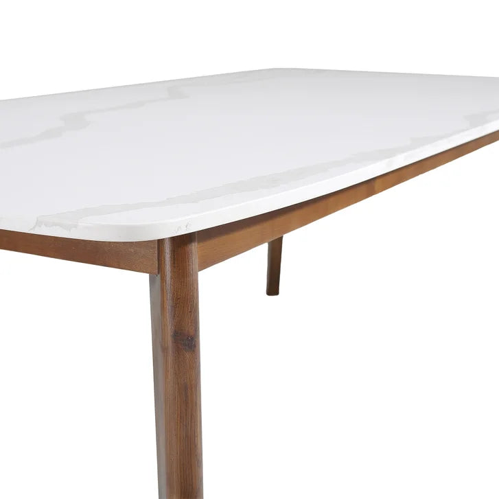 Luna White Quartz Top Dining Table, 218 cm (86 in.)