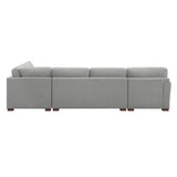 Thomasville Langdon 4-piece Fabric Sectional with Storage Ottoman