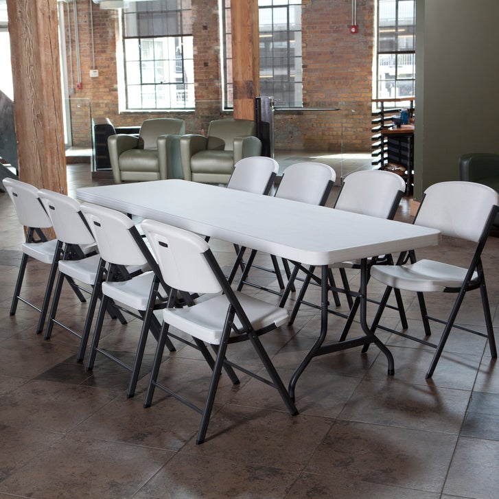 Lifetime 2.4 m (8 ft.) Table and Chair Combo - 4 Rectangular Tables and 32 Chairs