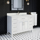 Studio Bathe Thomson II Vanity in White Finish with Engineered Stone Countertop