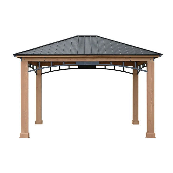 Yardistry Gazebo 12 ft. × 14 ft. with Aluminum Roof