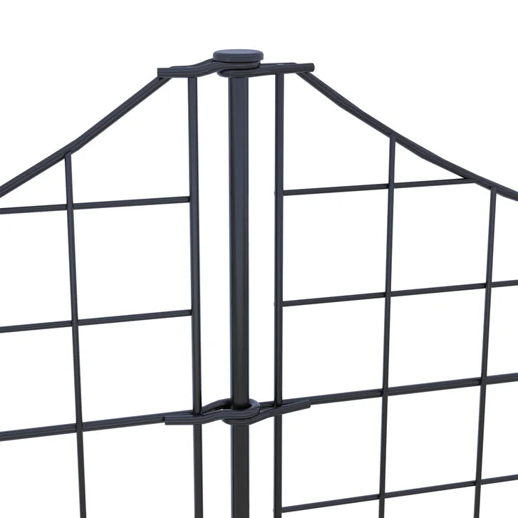 Zippity Black Metal Garden Gate with 4 Fence Panels