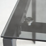 Mobital Host 149.9 cm (59 in.) Extendable Dining Table with Grey Glass Top