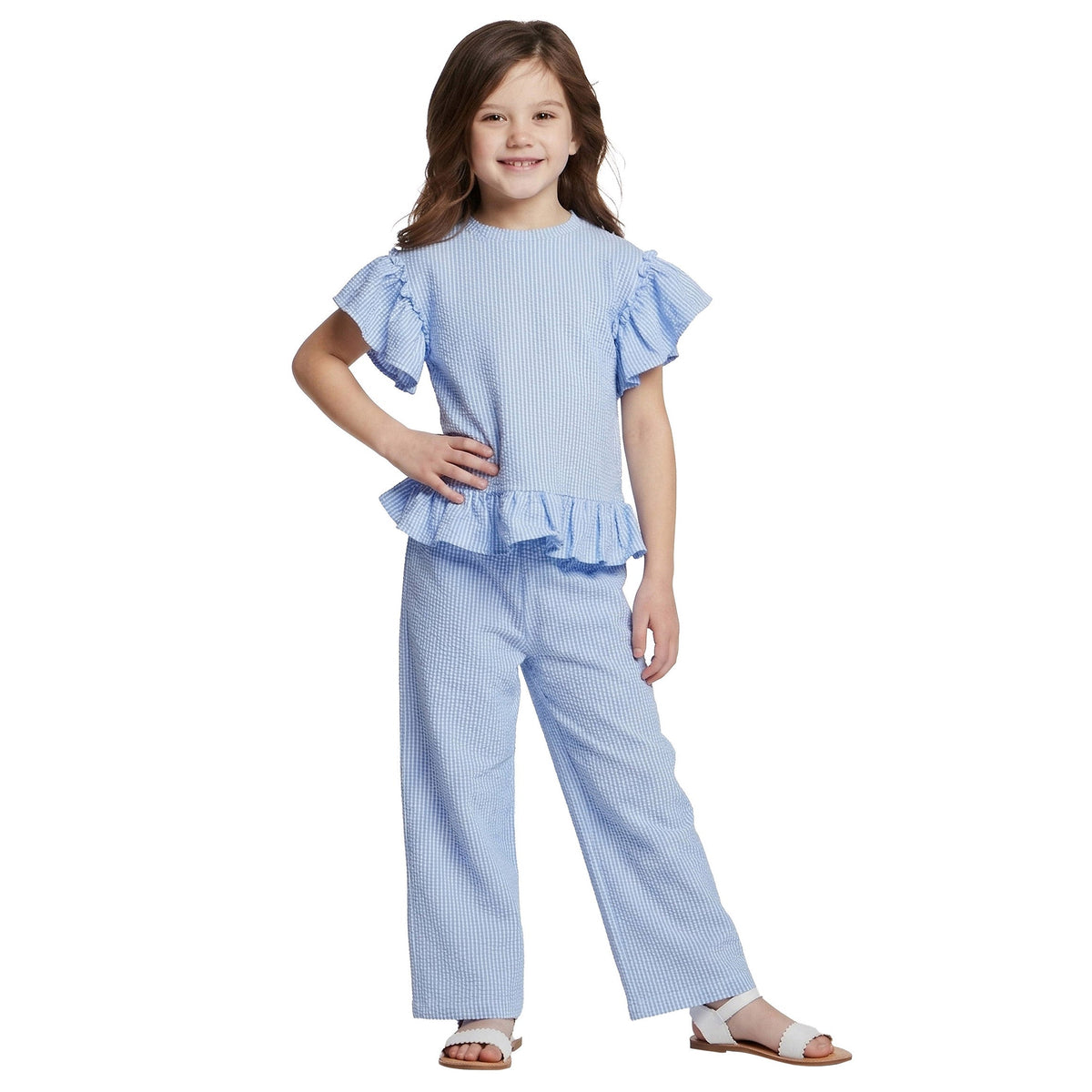 Andy & Evan Girls Textured Knit 2-piece Set