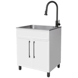 Transform 28 in. All-in-one Utility Sink with Cabinet and Faucet
