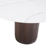 Troy Solid Quartz Round Dining Table