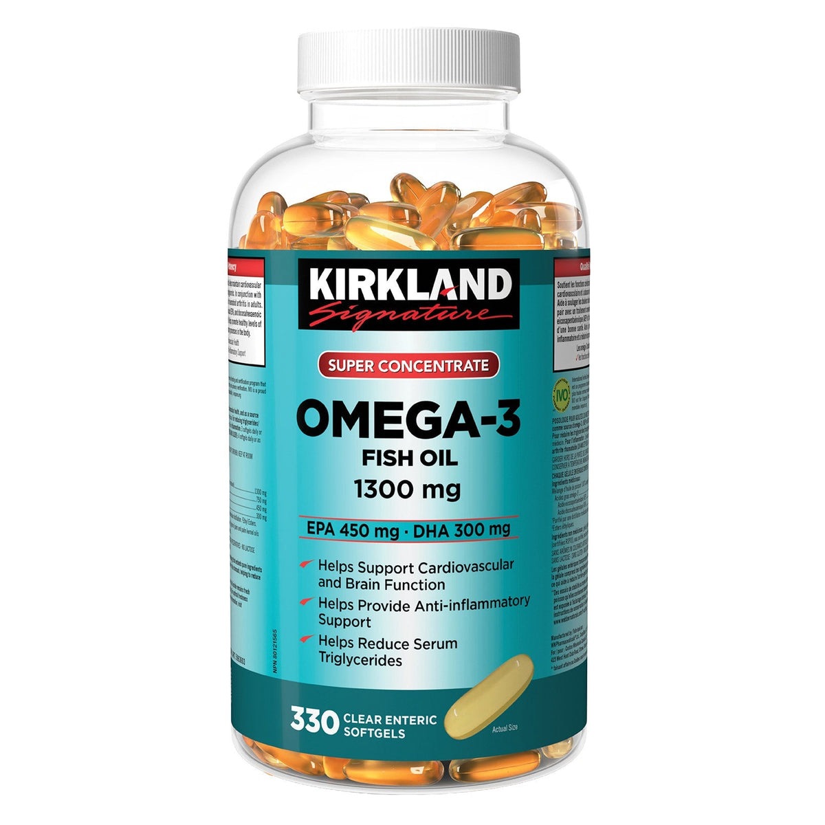 Kirkland Signature Super Concentrate Omega-3 Fish Oil, 330 Softgels
