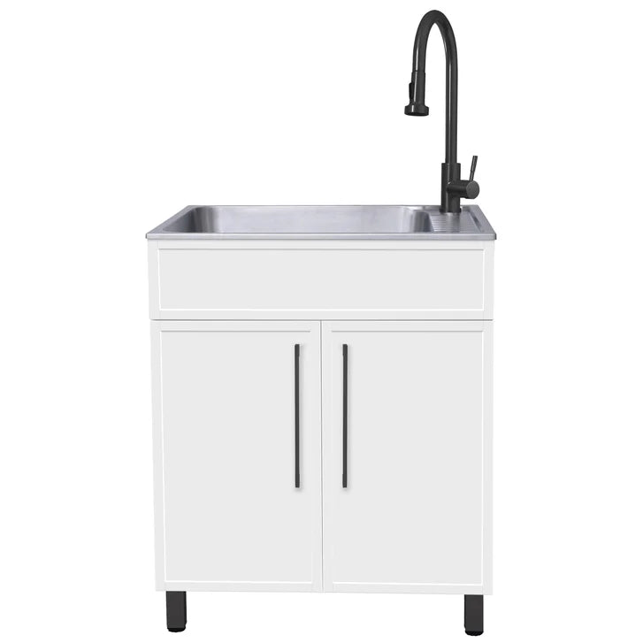 Transform 28 in. All-in-one Utility Sink with Cabinet and Faucet