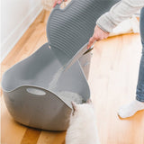 Litter Genie Platinum Stainless Steel Litter Box and Mat Bundle