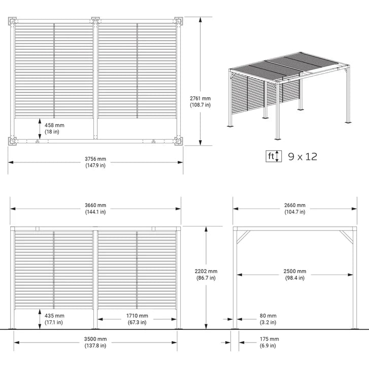 Sojag Meeru 9 ft. x 12 ft. Pergola