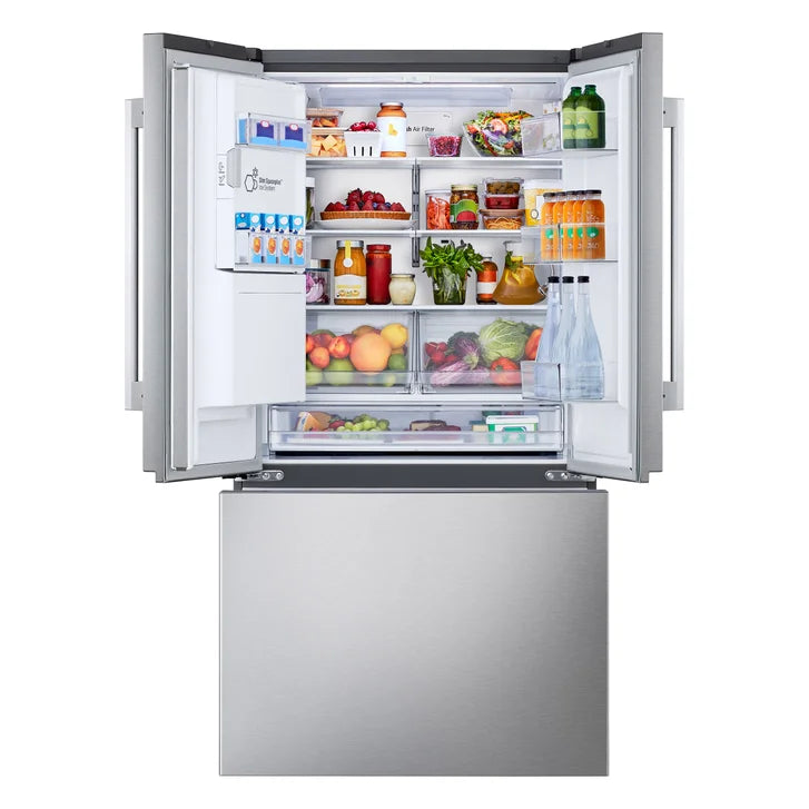 LG 36 in. 24 cu ft. Stainless Steel French Door Counter-Depth Refrigerator with Zero Clearance Hinges and Dual Ice Maker