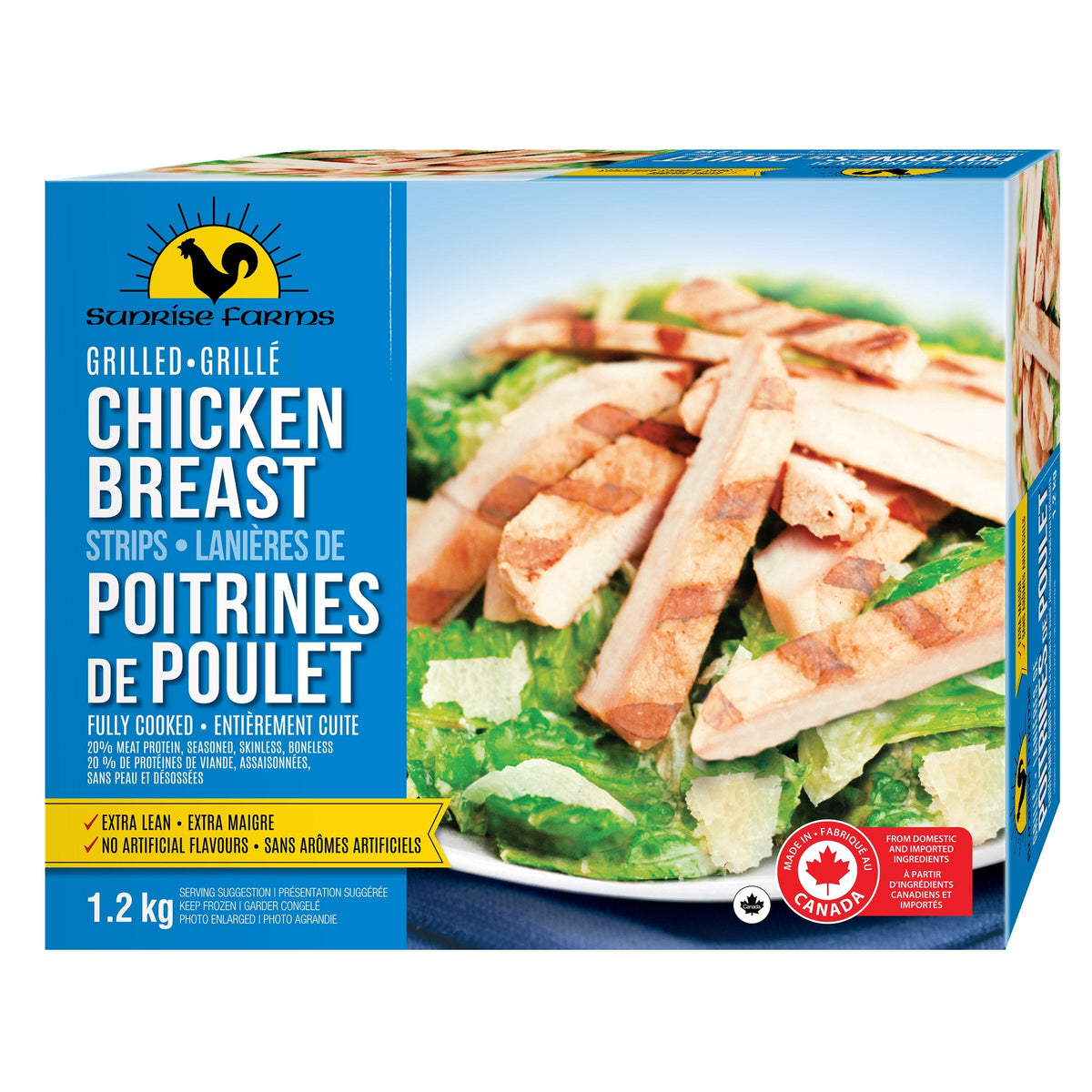 Sunrise Farms Grilled Chicken Strips, 1.2 kg