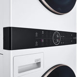 LG White Single Unit Front Load WashTower 5.2 cu. ft. Washer, 7.4 cu. ft. Electric Dryer