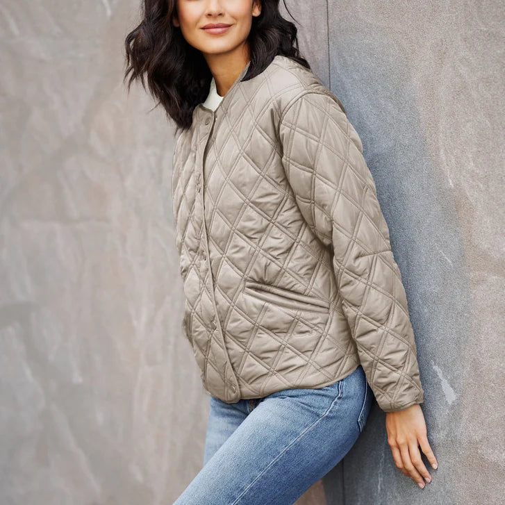 Weatherproof Women's Collarless Quilted Jacket