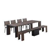 Transformer Table Extendable Outdoor Patio Dining Set