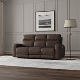 NiceLink Marlowe Top Grain Leather Power Sofa with Lumbar Support