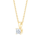 Princess Cut Diamond Solitaire Pendant (0.70 ct)