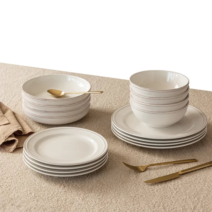 over&back Stoneware Dinnerware Set, 16-pieces