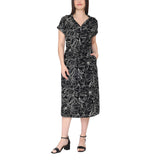 Jewel Badgley Mischka Women's Short Sleeve Button Front Dress