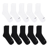 Lemon Casual Ribbed Low Crew Socks, 10-pack