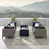Aberdeen 3-piece Patio Conversation Set with Fire Table