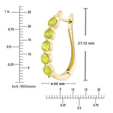 Round Cut Peridot Earrings