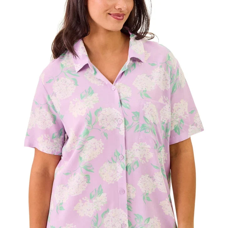 Martha Stewart Women's Notch Collar Nightshirt, 2-pack