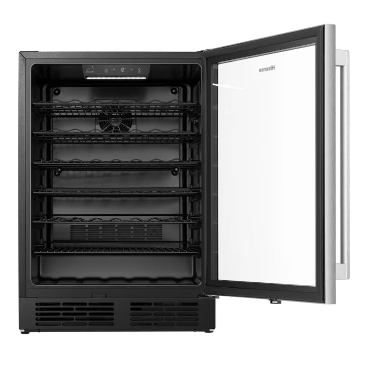 Hisense 5.4 cu.ft. Stainless Steel Hybrid Beverage / Wine Center with Reversible Door