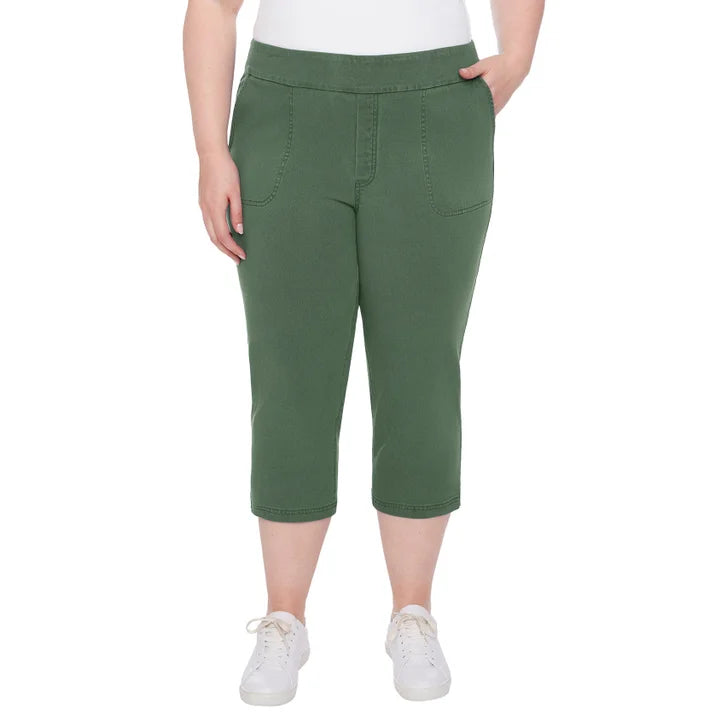 Up! Women’s Garment Wash Pull-on Capri