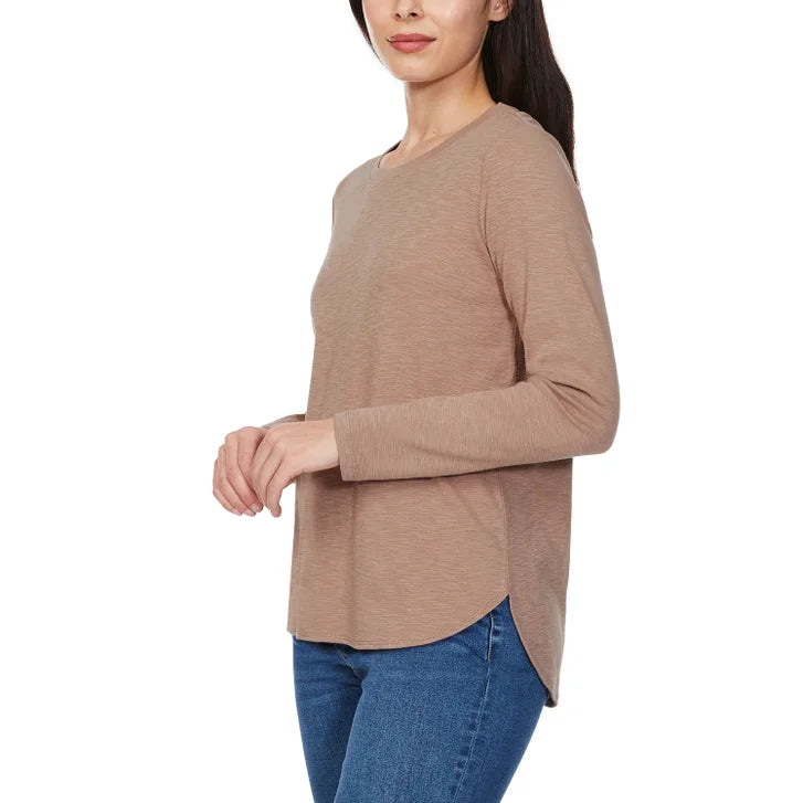 Kirkland Signature Women's Long Sleeve Slub Tee