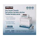 Kirkland Signature Dry Facial Towels, 4 x 50-count
