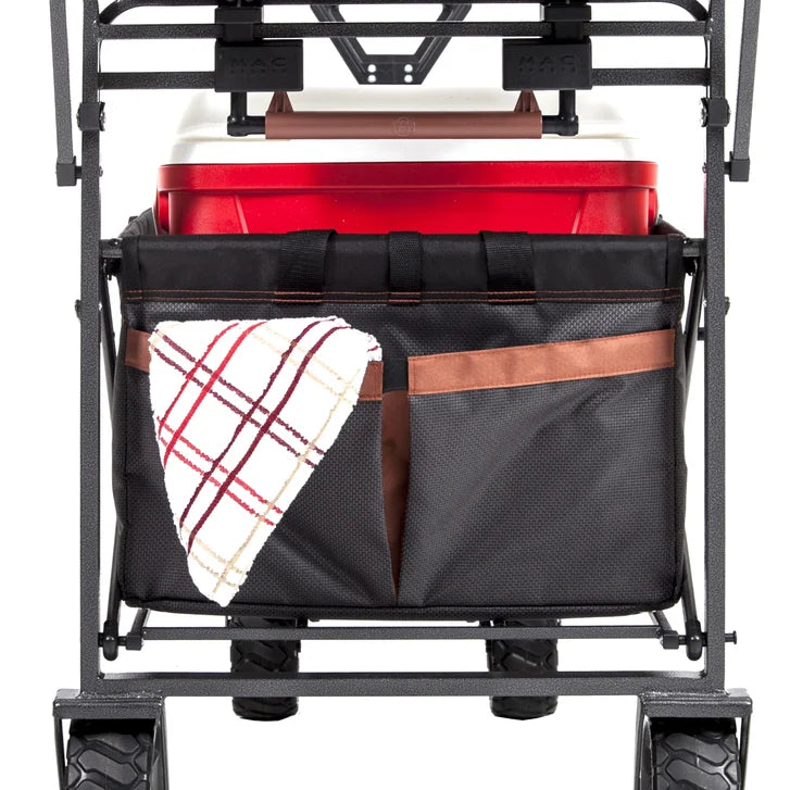 Mac Sports Deluxe Push Pull Folding Wagon with Brakes