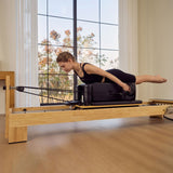 Hisooth StudioSolid Stationary Pilates Reformer 60cm Maple Frame