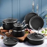 HENCKELS - Capri Ceramic Non-stick Cookware Set, 11-piece