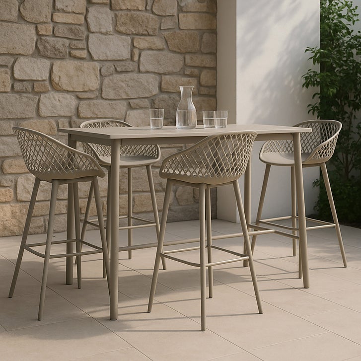 Patioflare Plus Collection Outdoor Barstools 4-pack