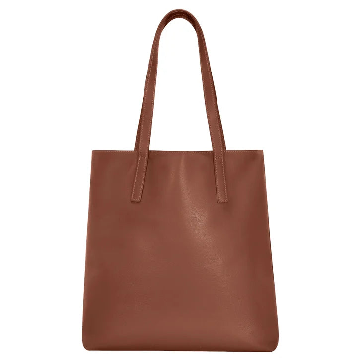Champs Onyx Collection Leather Vertical Business Tote, 13 L
