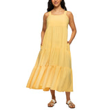 Black Bow Women's Tiered Maxi Dress