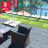 Rubber Outdoor Tiles, 8-pack