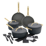 GreenPan GP5 Ceramic Non-Stick Cookware set with Gold Handles, 15-pieces