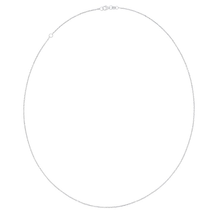 Diamond Cut Rolo Chain Necklace in Yellow or White Gold