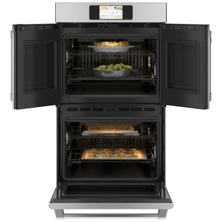 Café 30 in. 10 cu ft. Electric French-Door Double Wall Oven with True European Convection