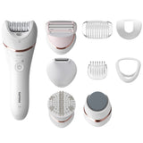 Philips Epilator Series 8000, Electric Hair Removal Device with 5‑in‑1 Shaver, Trimmer, Pedicure & Body Exfoliator