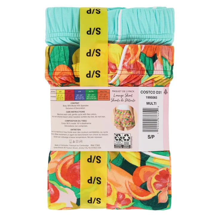 Room Service Women's Lounge Shorts, 2-pack